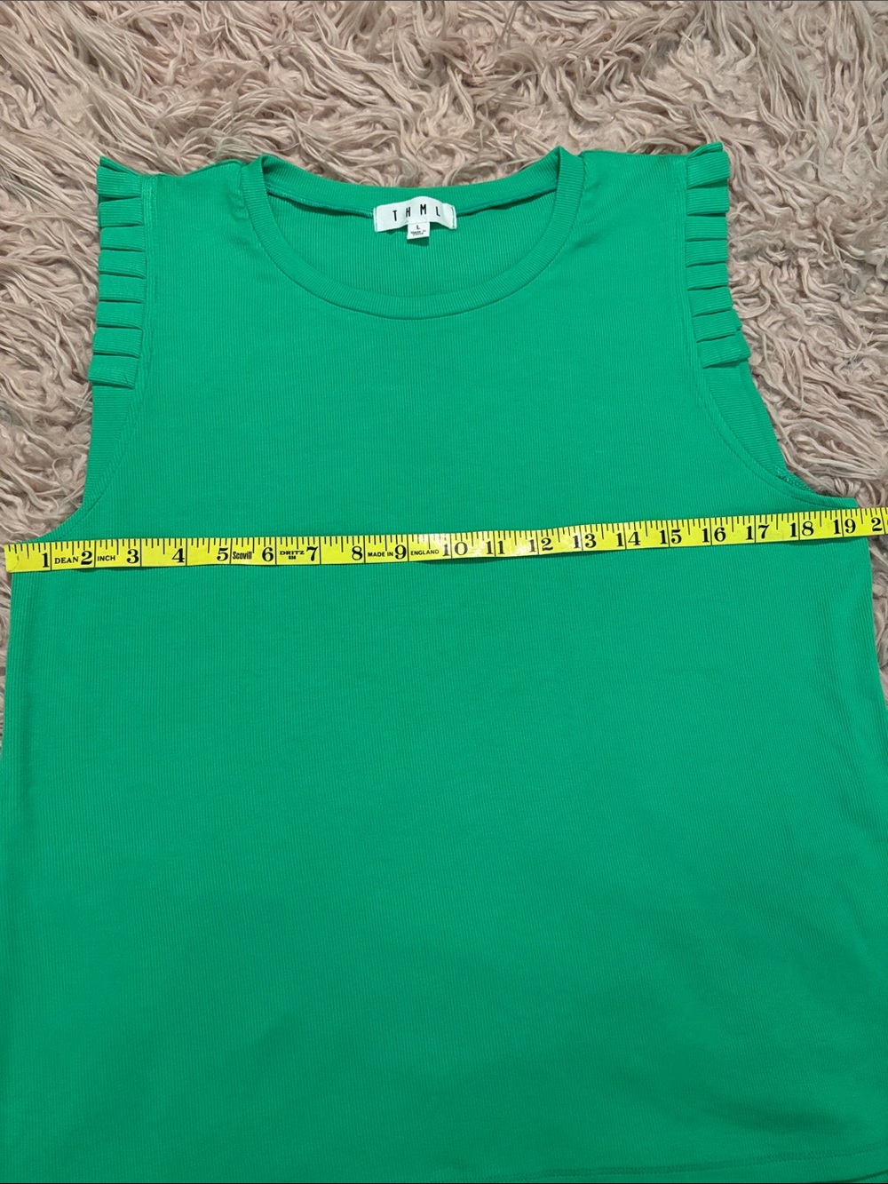 THML Ruffle Sleeve Ribbed Tank - Picture 8 of 9
